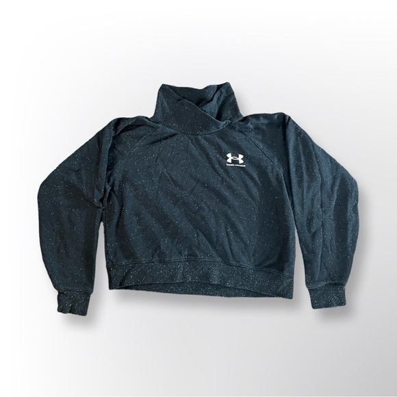 Under Armour Women’s Pullover Sweater - Blue-Black with White Speckled Detail - Picture 2 of 8